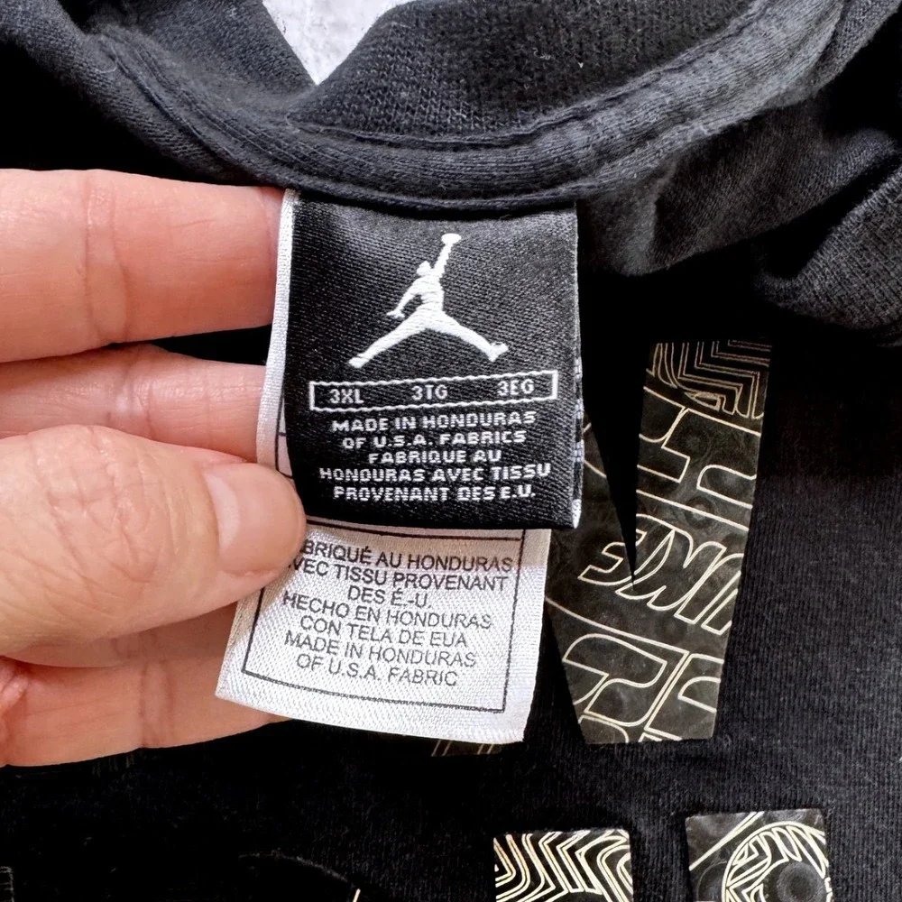 Jordan Mens 3XL 2009 RARE How High Can I Fly Graphic T Shirt Black Jumpman Y2K